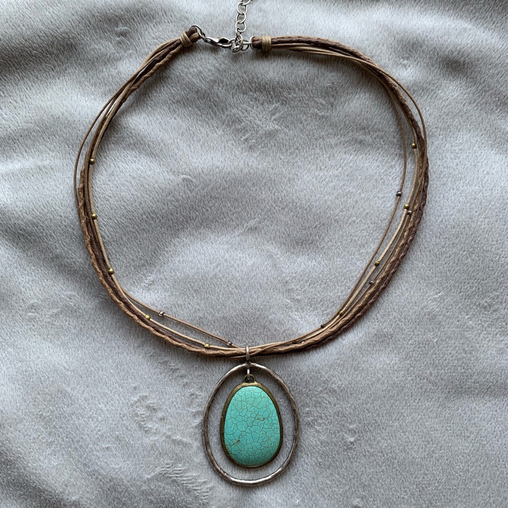 Silpada Howlite Pendant Necklace- Sterling Silver
